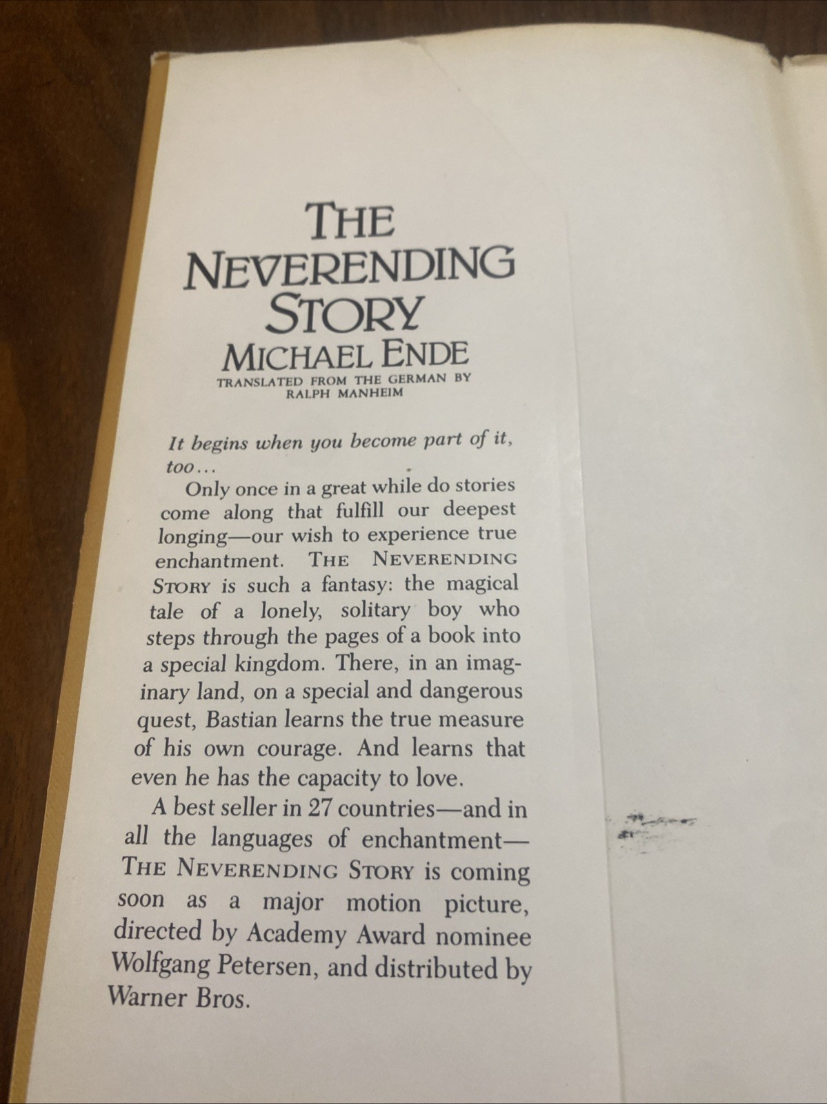 The Neverending Story US Hardcover 1st Edition 1983 Book In Very Good Condition