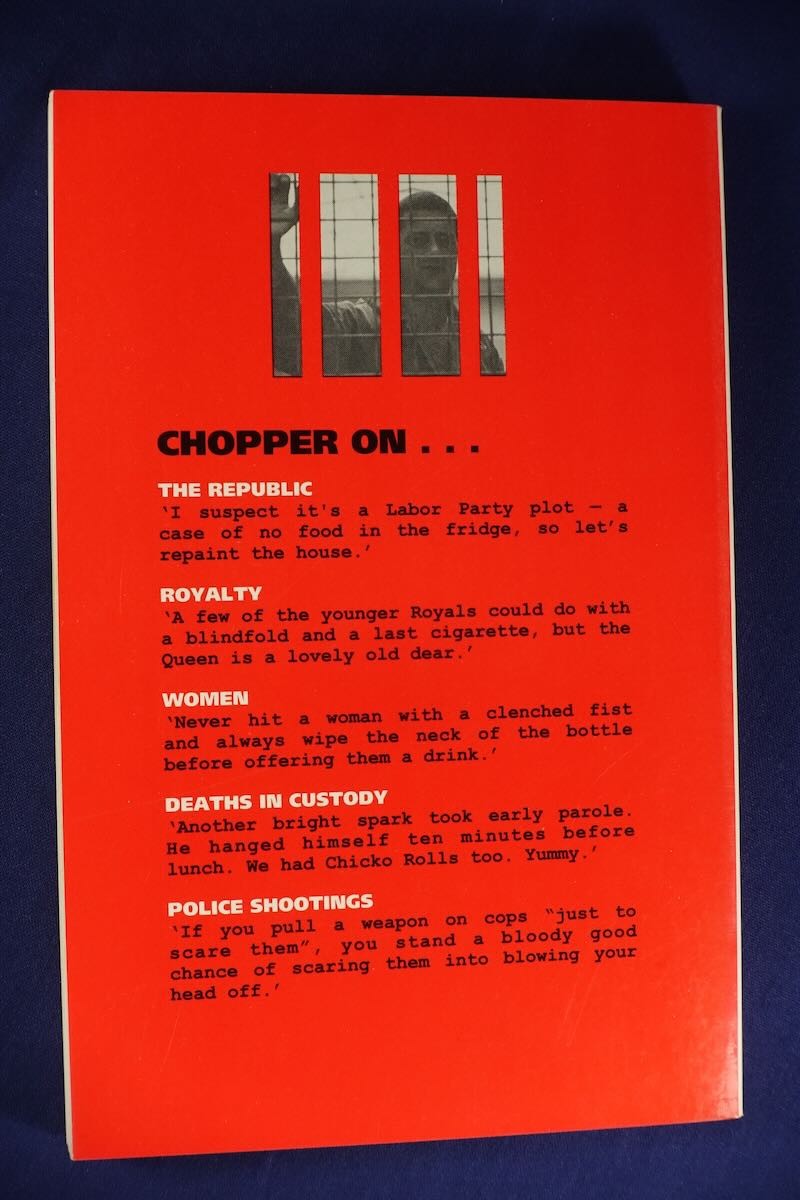 CHOPPER 4 FOR THE TERM OF HIS UNNATURAL LIFE Mark Brandon Read TRUE CRIME BOOK