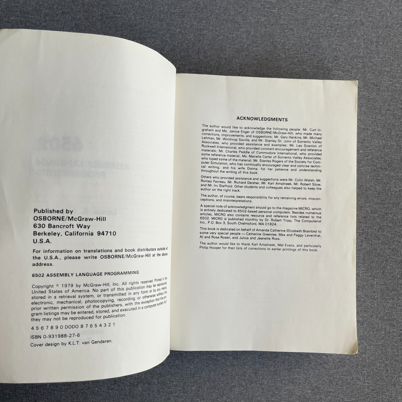 6502 Assembly Language Programming, Lance A. Leventhal Paperback