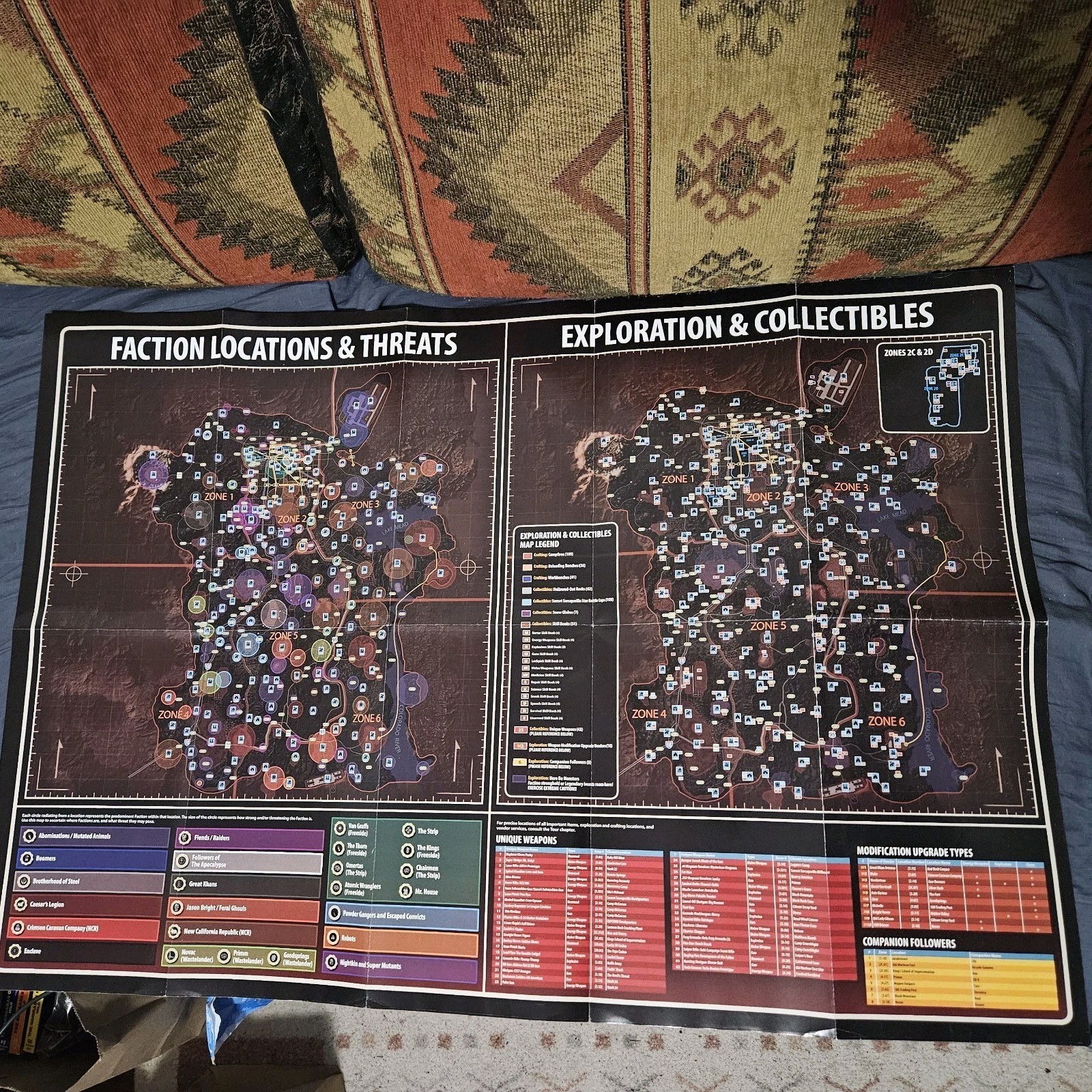 *ONLY MAP* Fallout New Vegas Official Game Guide Collector’s Edition 2010 Prima