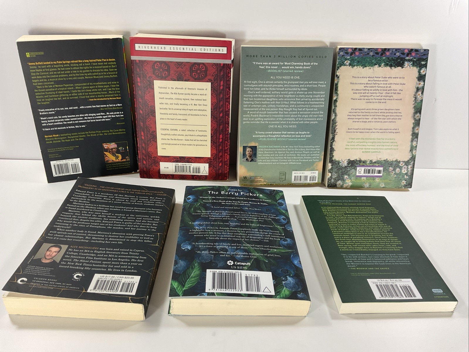 Contemporary Fiction by Ann Patchett Alex Michaelides and others PB lot of 7