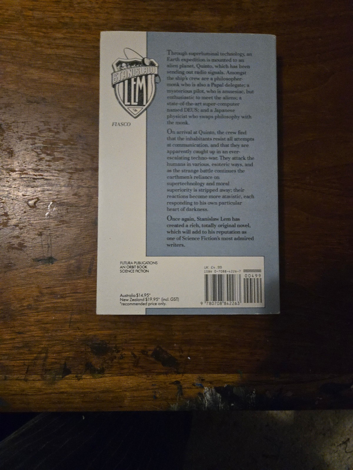 Fiasco by Stanislaw Lem Paperback decent condition
