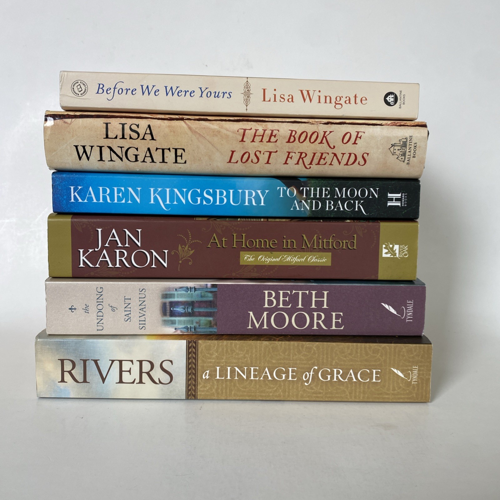 Lisa Wingate, Francine Rivers, Jan Karon, Kingsbury, Moore Christian Fiction Lot