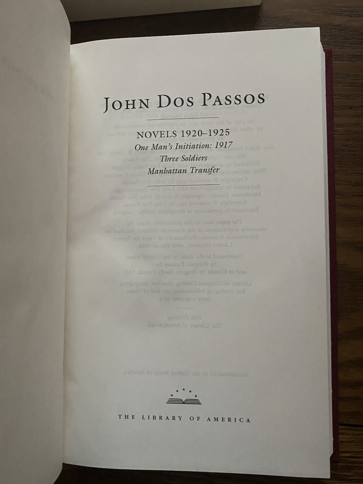 John Dos Passos 3 Volumes The Library of America Slipcase