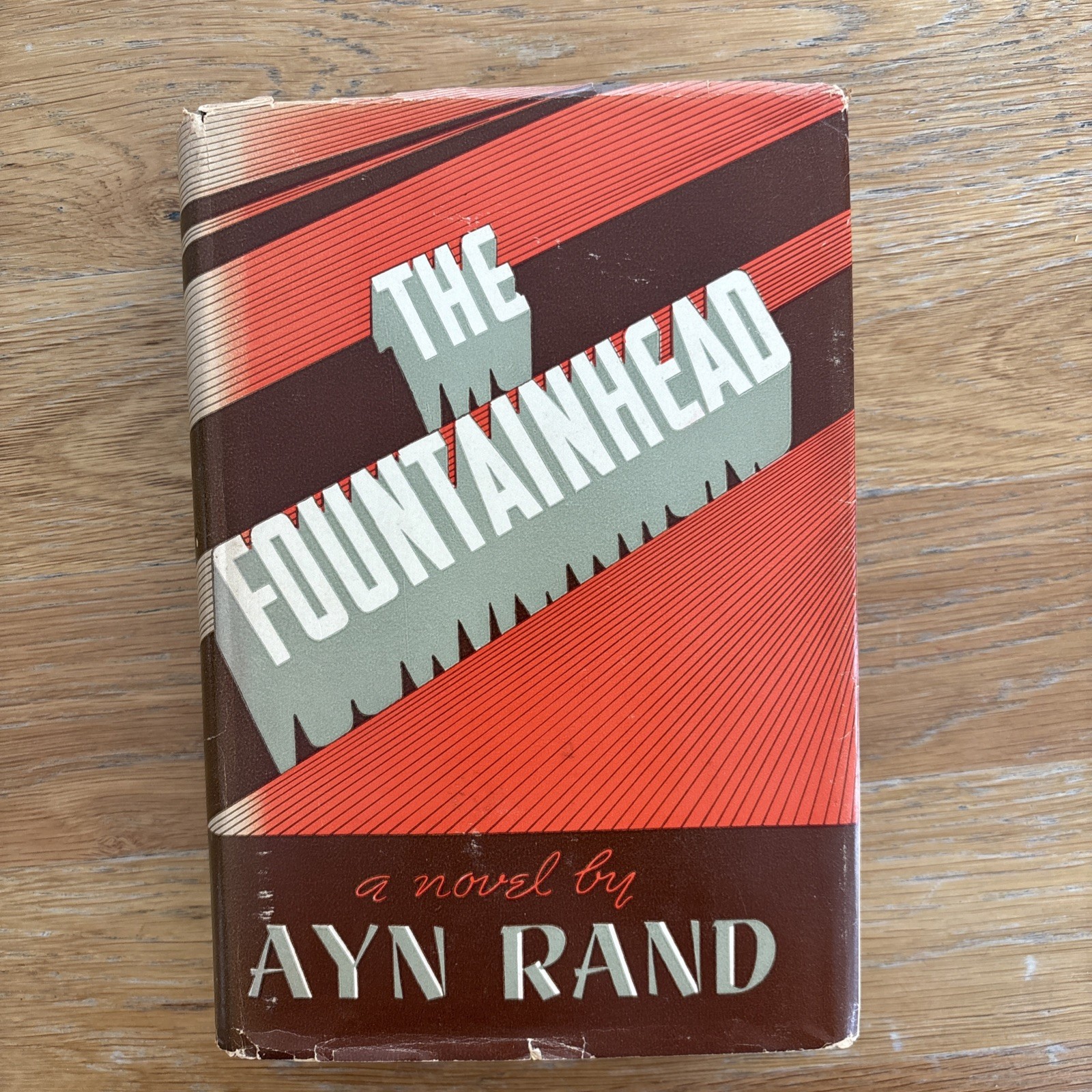 THE FOUNTAINHEAD Ayn Rand Vintage 1943 HC DJ Early Ed. Bobbs Merrill Book Errors