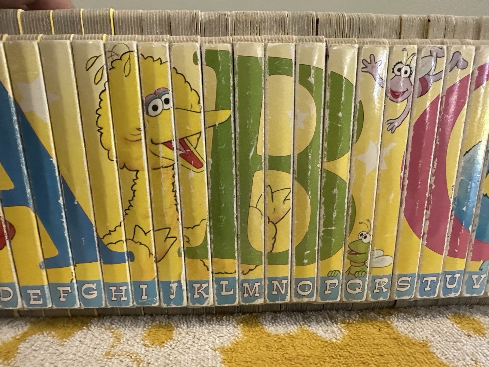 Vintage 26 Sesame Street Alphabet Interlocking ABC Board Book Set A-Z & Others!