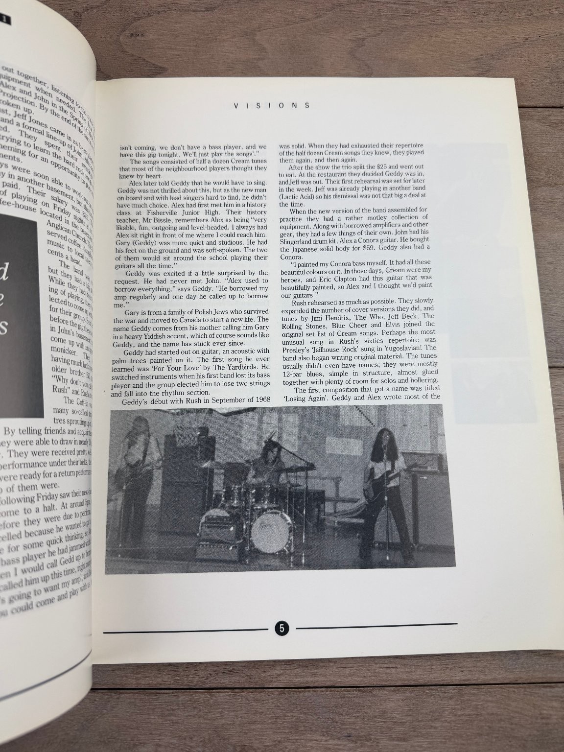 Rush Visions The Official Biography Bill Banasiewicz 1989 Omnibus Press Music