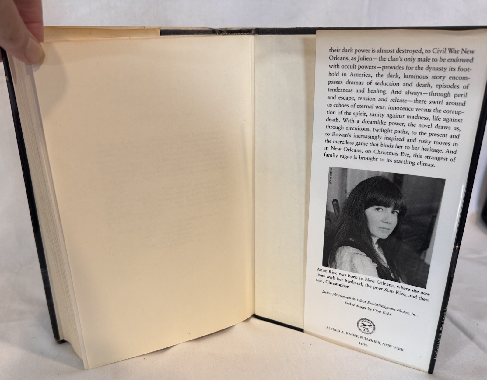 The Witching Hour by Anne Rice 2nd Printing Before Publication 1990 HCDJ