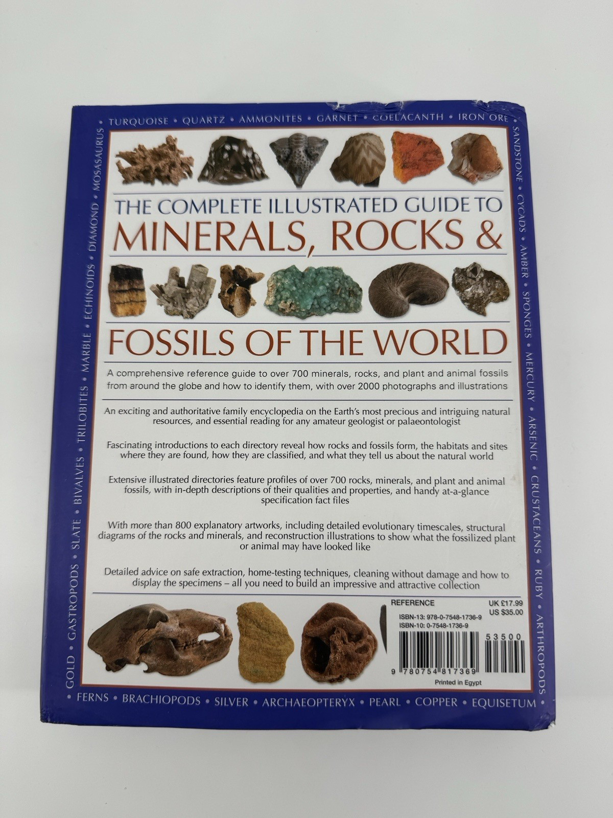 The Complete Guide to Rocks and Minerals by John Farndon Hardcover Book