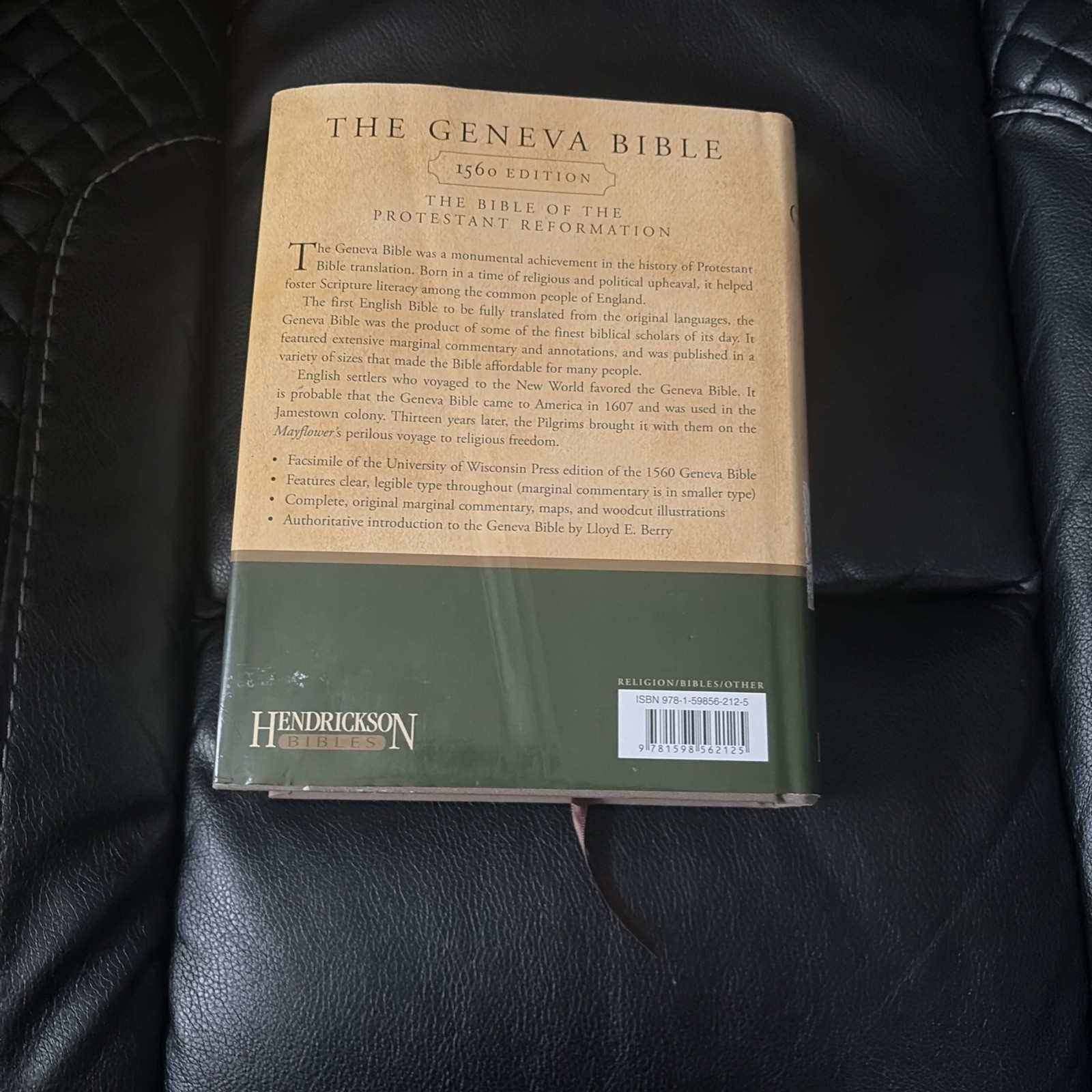 The Geneva Bible: 1560 Edition by Hendrickson Bibles – Hardcover – 12th printing