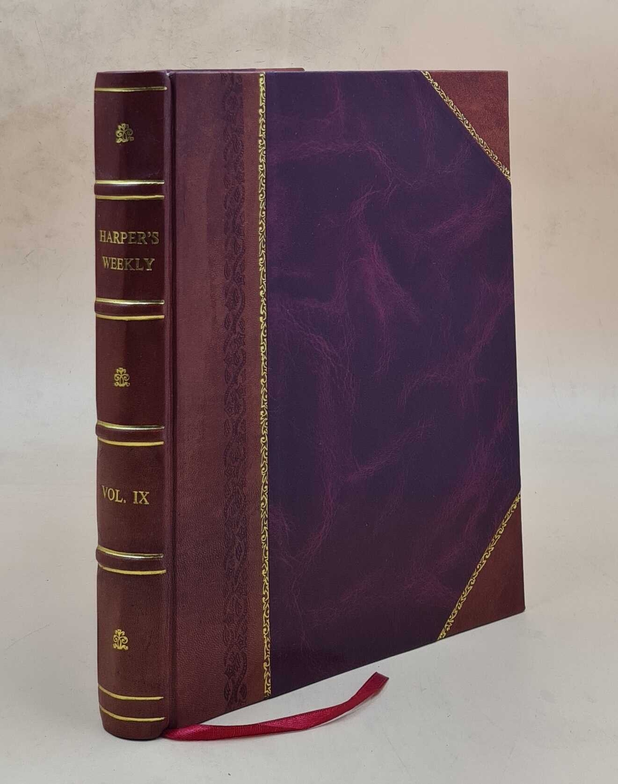 Harpers Weekly : A Journal Of Civilization. Volume 9 Jan-June 1865 Leather Bound