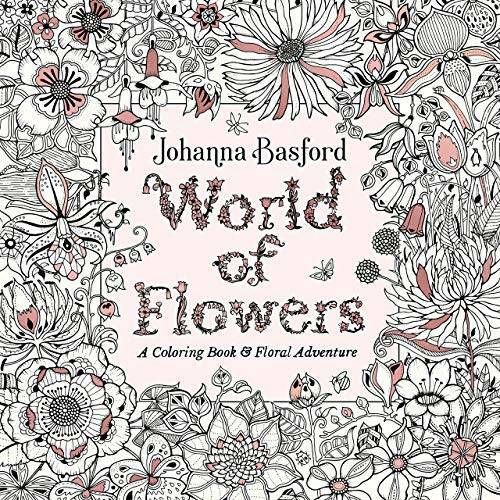 World of Flowers: A Coloring Book and Floral Adventure – Paperback – GOOD