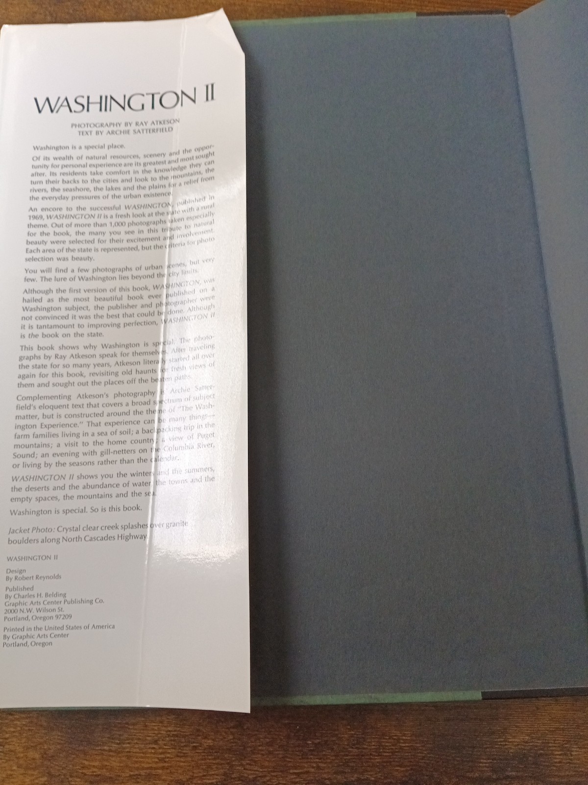 Washington II By Ray Atkeson 1973 Hardcover Coffee Table Book