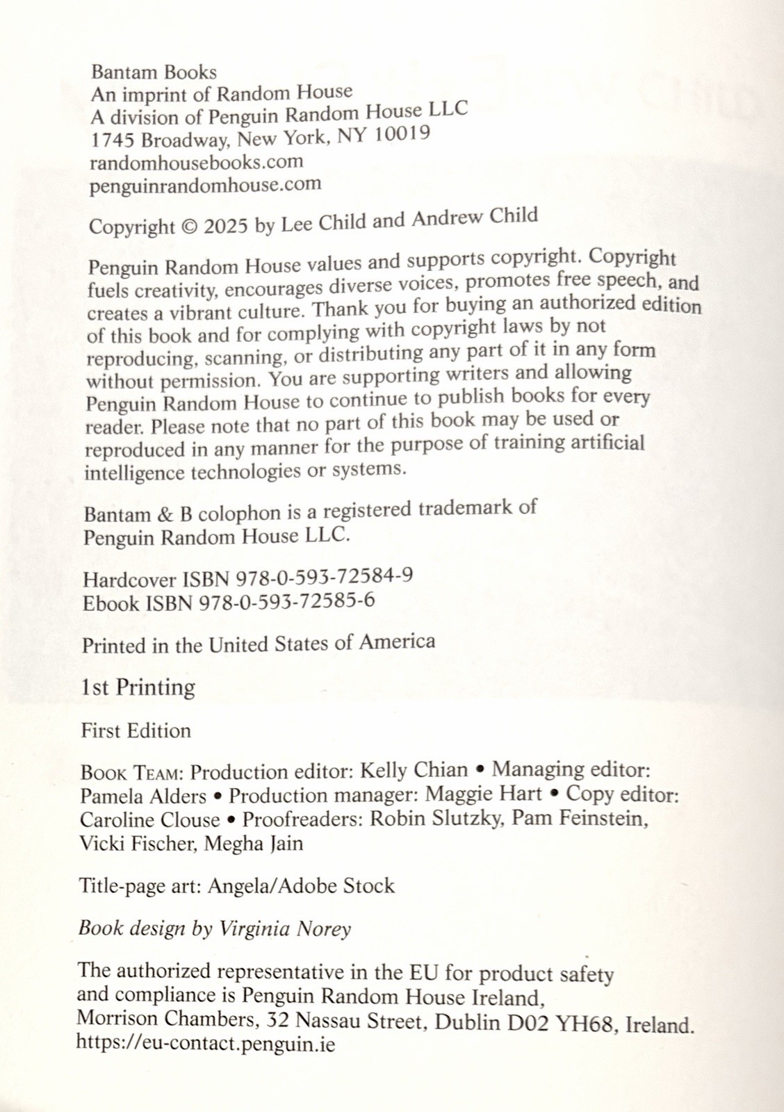 SIGNED “Exit Strategy: A Reacher Novel by Lee Child & Andrew Child (2025 1st HC)