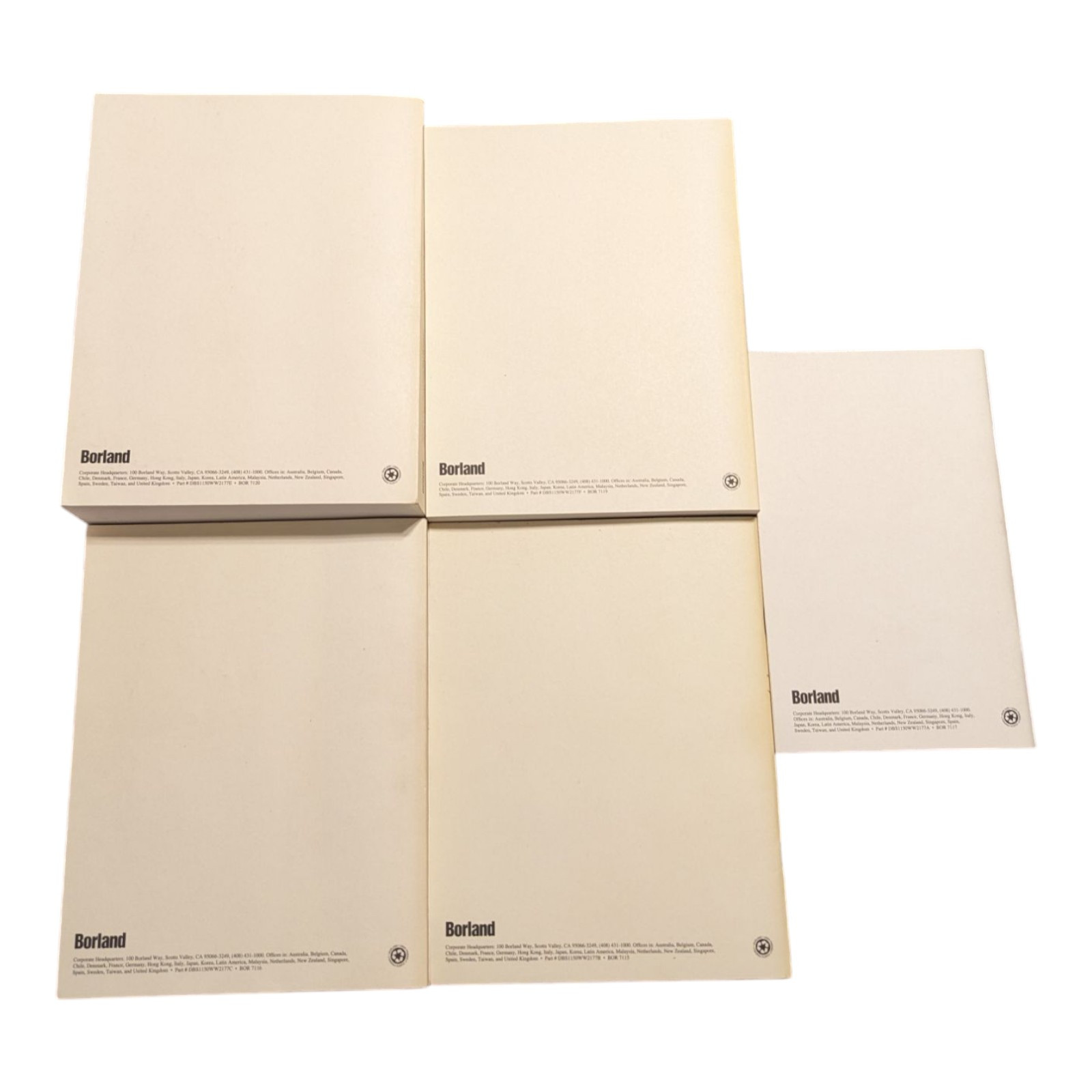Borland dBase 5.0 Windows Programmers & User Guide Language Reference 5 Books