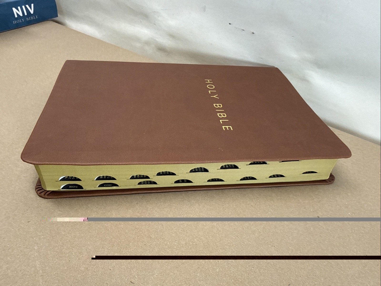 NKJV GIANT PRINT Holy Bible Indexed Edition Red Letter Brown Leathersoft NEW