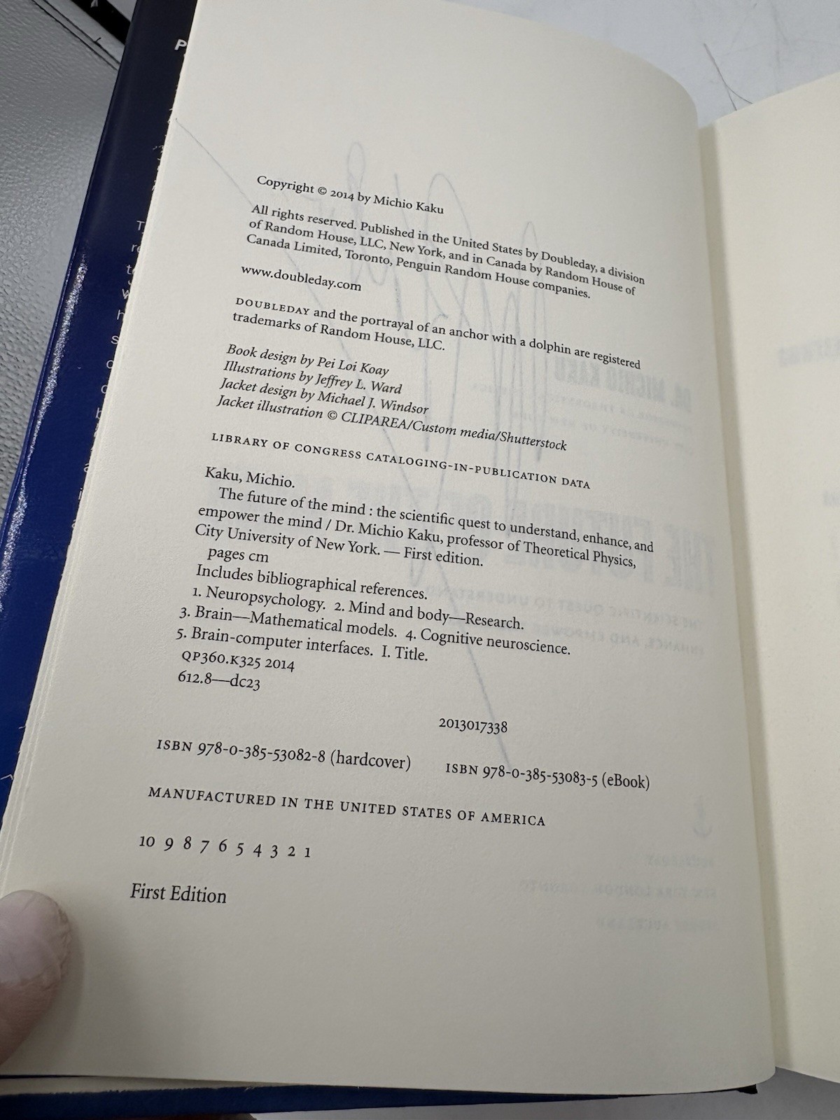 The Future of the Mind – Michio Kaku – SIGNED First Edition Hardcover – 2014