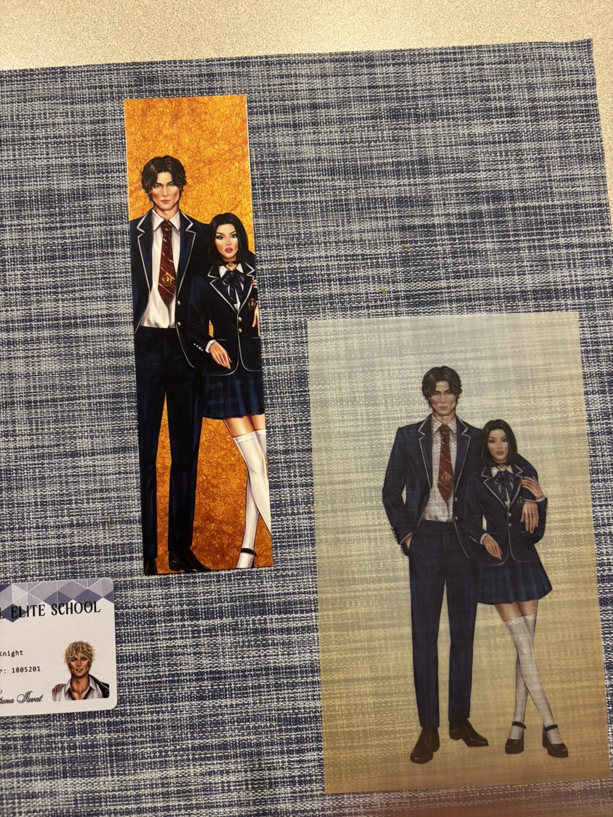 6pc Royal Elite Series RES Rina Kent id card sticker bookmarks Page Overlay Set