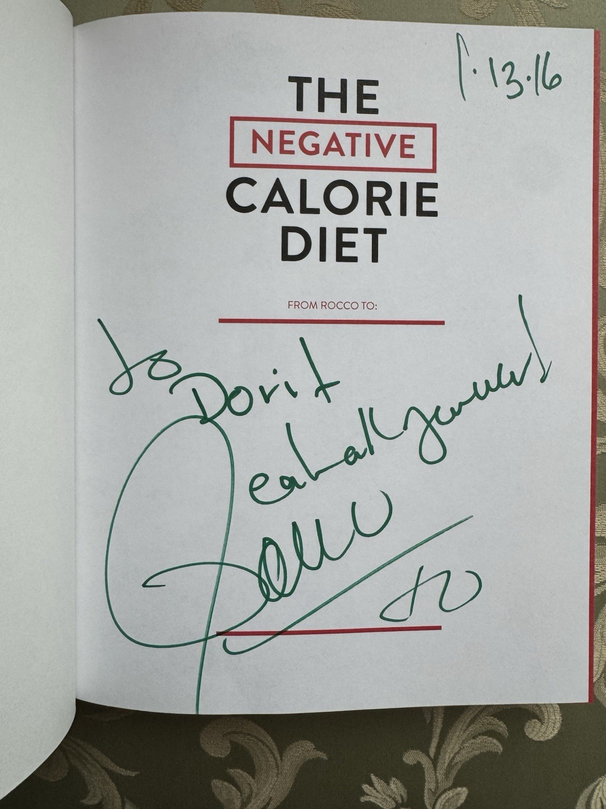 2 Rocco DiSpirito Cookbook SIGNED Flavor Negative Calorie Diet