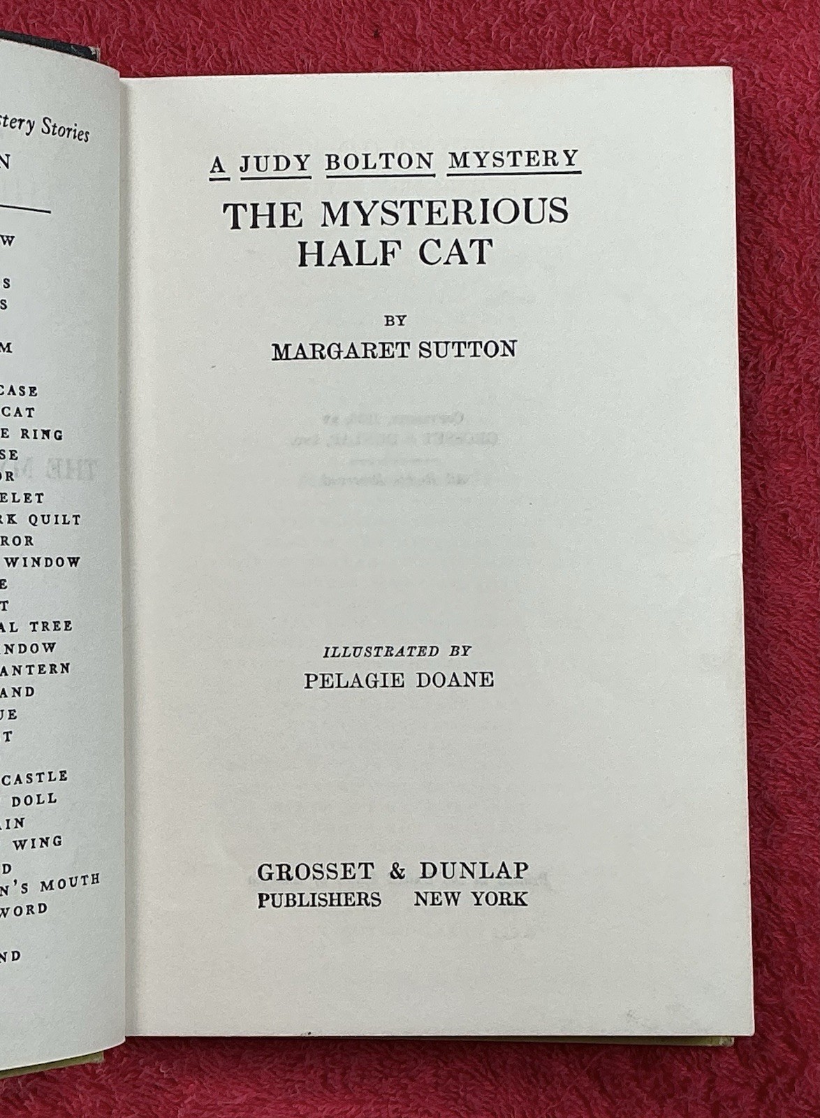 The Mysterious Half Cat By Margaret Sutton 1963 Hardcover