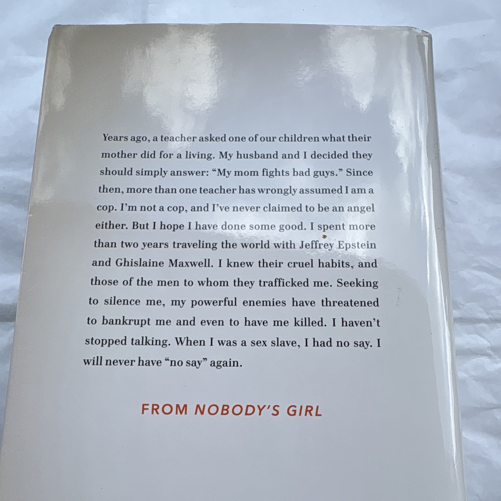 Nobody’s Girl: Virginia Roberts Giuffre Hardcover 2025 Memoir DJ Illustrated