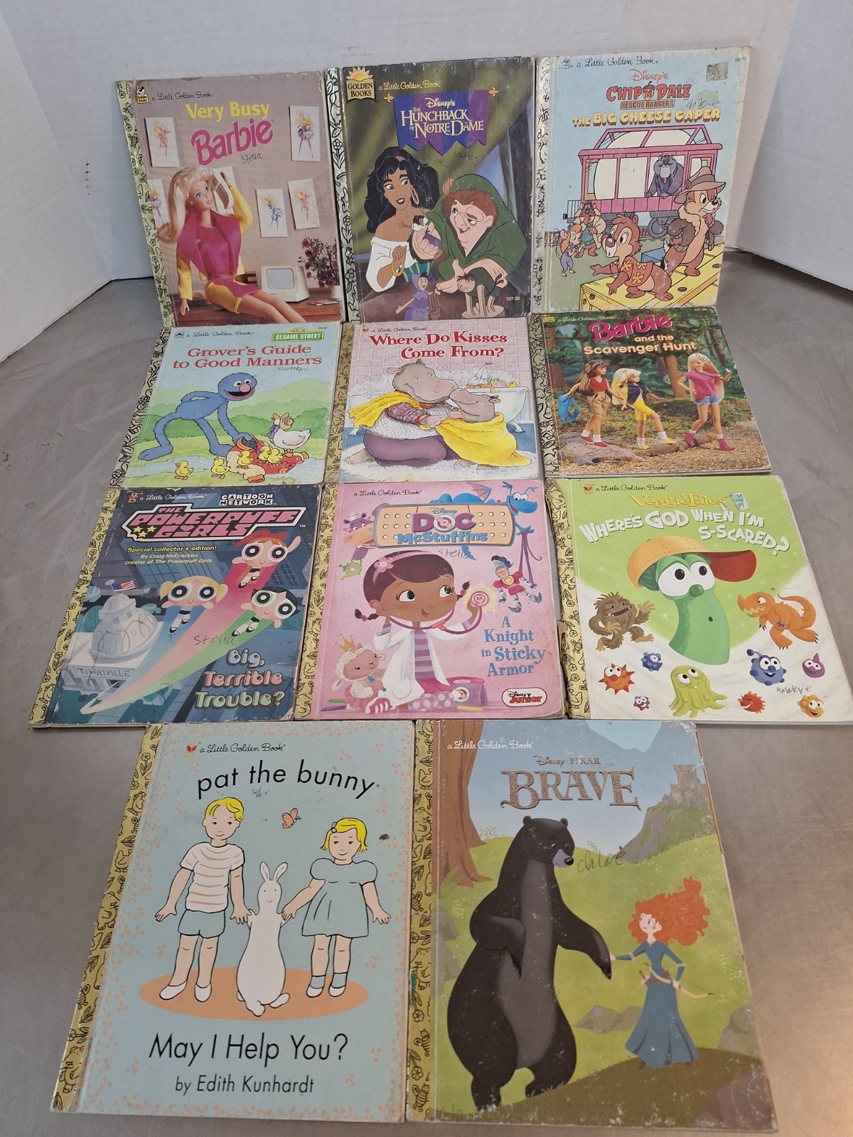 Little Golden Books Lot Of 11 90s & 2010s Disney Printed In USA