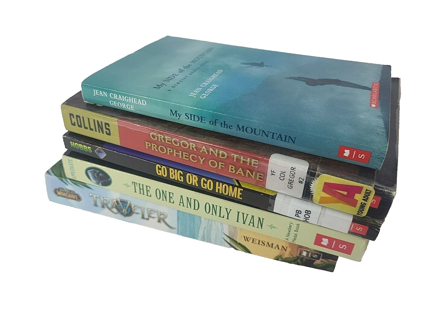 Schoolastic Book Lot Of 5 World Of War craft, Gregor And The Prophecy Bane