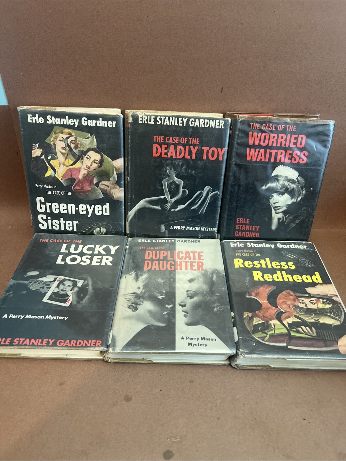 Vintage 6 Lot 1950s-60s Perry Mason Erle Stanley Gardner HB Redhead Waitress Toy