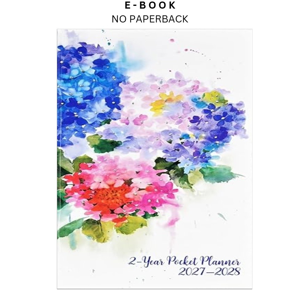 2027-28 Hydrangeas 2-Year Pocket Planner (24-M, Peter Pauper Press 2025