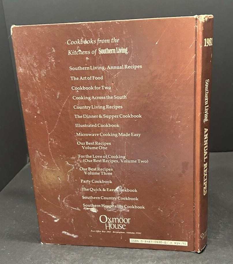 Southern Living 1981 Annual Recipes Hard Cover Book Vintage GC 340 Pages 8.5×11”