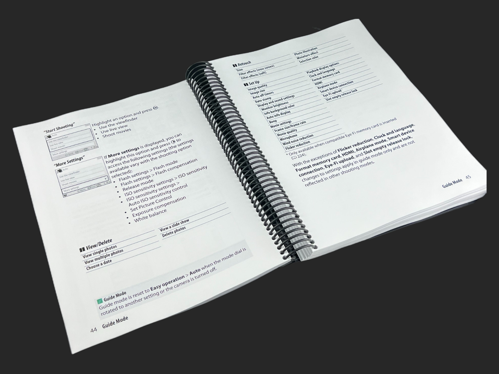 Nikon D3400 COMPLETE Instruction Reference Guide COIL BOUND 356 PAGES!!!