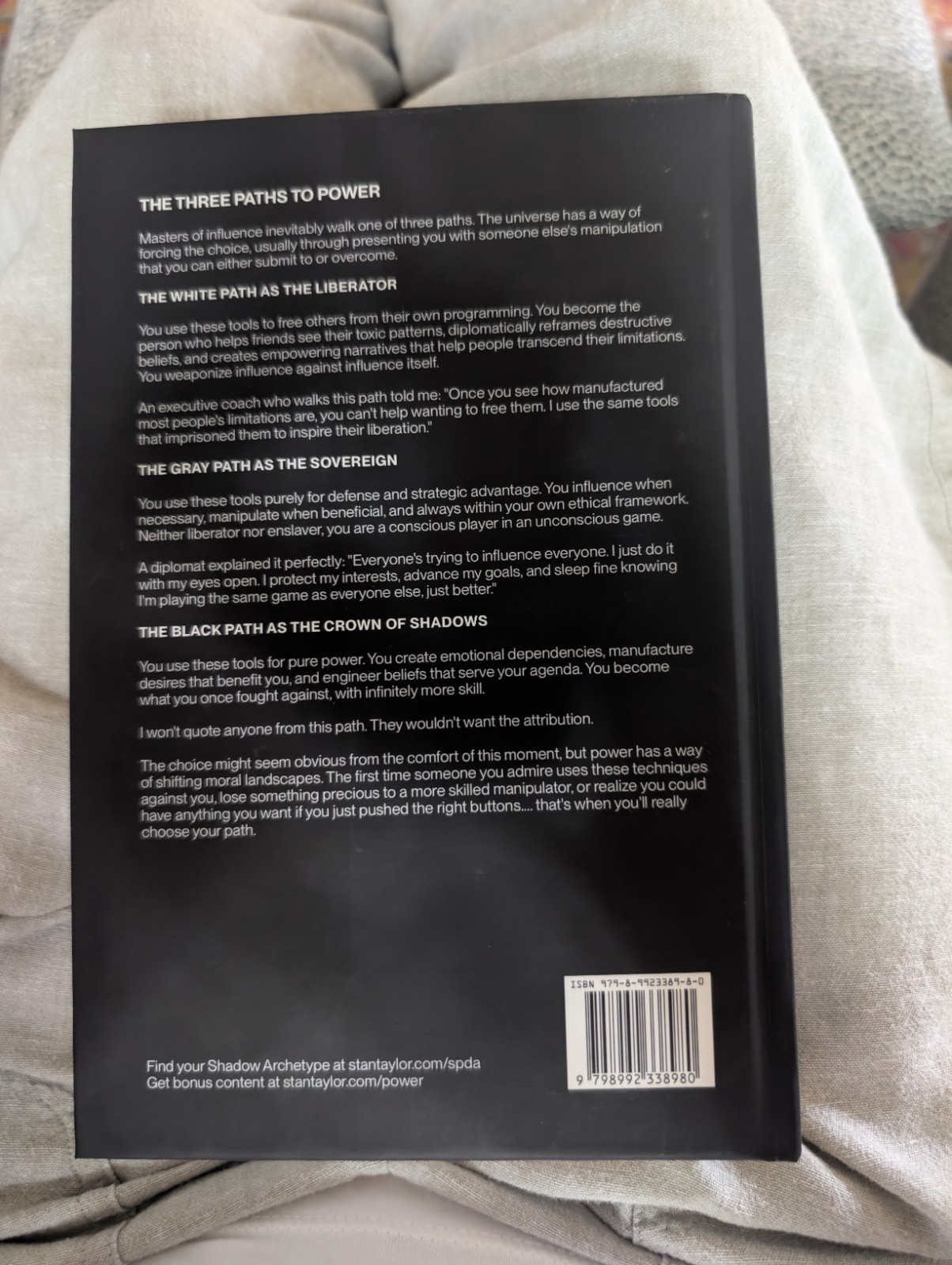 The Black Book of Power Limited Edition Hardcover Book by Stan Taylor