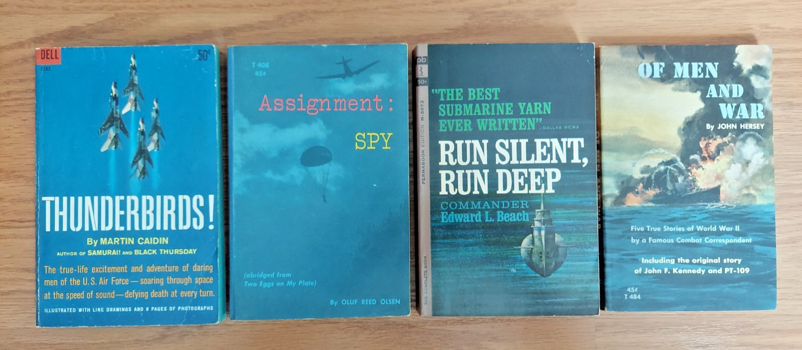 Lot Of 4 Vintage Books, World War 2, Action, Espionage Good Condition