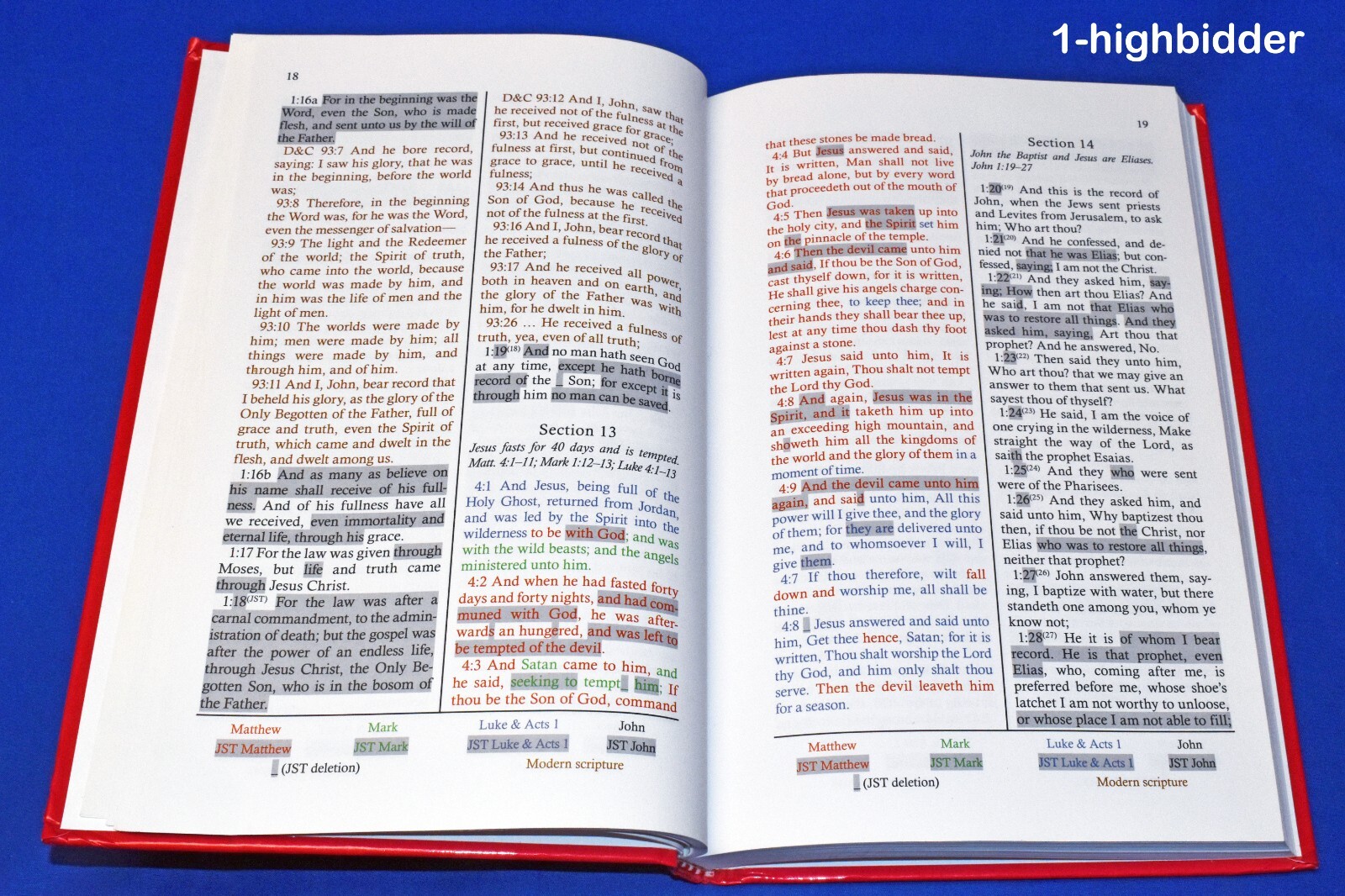 THE LIFE OF CHRIST HCDJ Grant O. Cook III Mormon LDS JST D&C KJV Bible Scripture