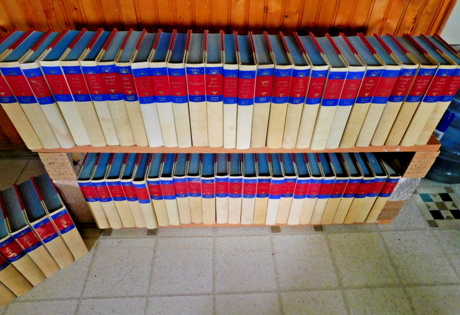 ZANE GREY 58 Book Lot Hardcover Matching Set Walter J Black Western Novels Clean