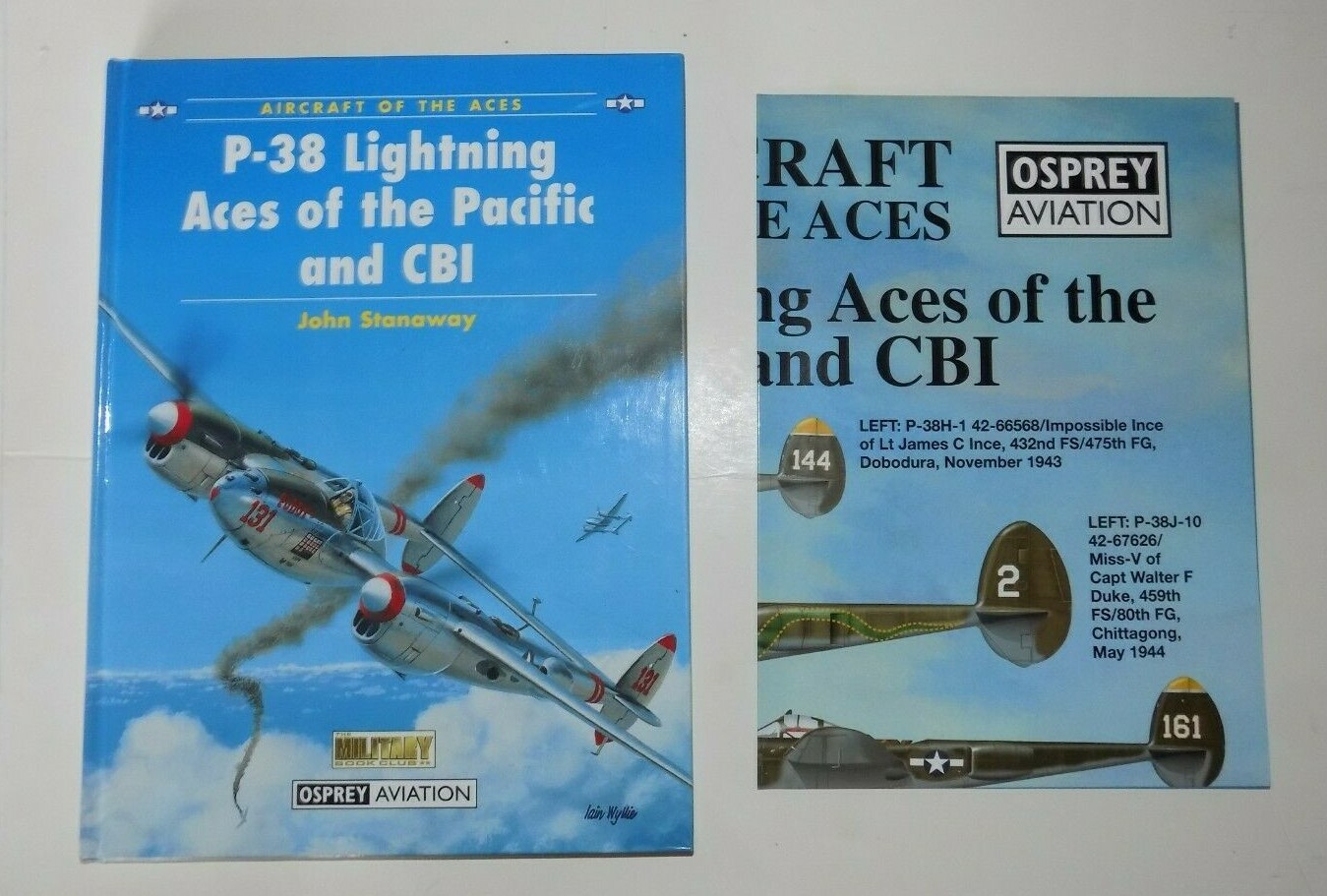 P-38 Lightning Aces of the Pacific and CBI – 1997 Hardcover Book & Poster