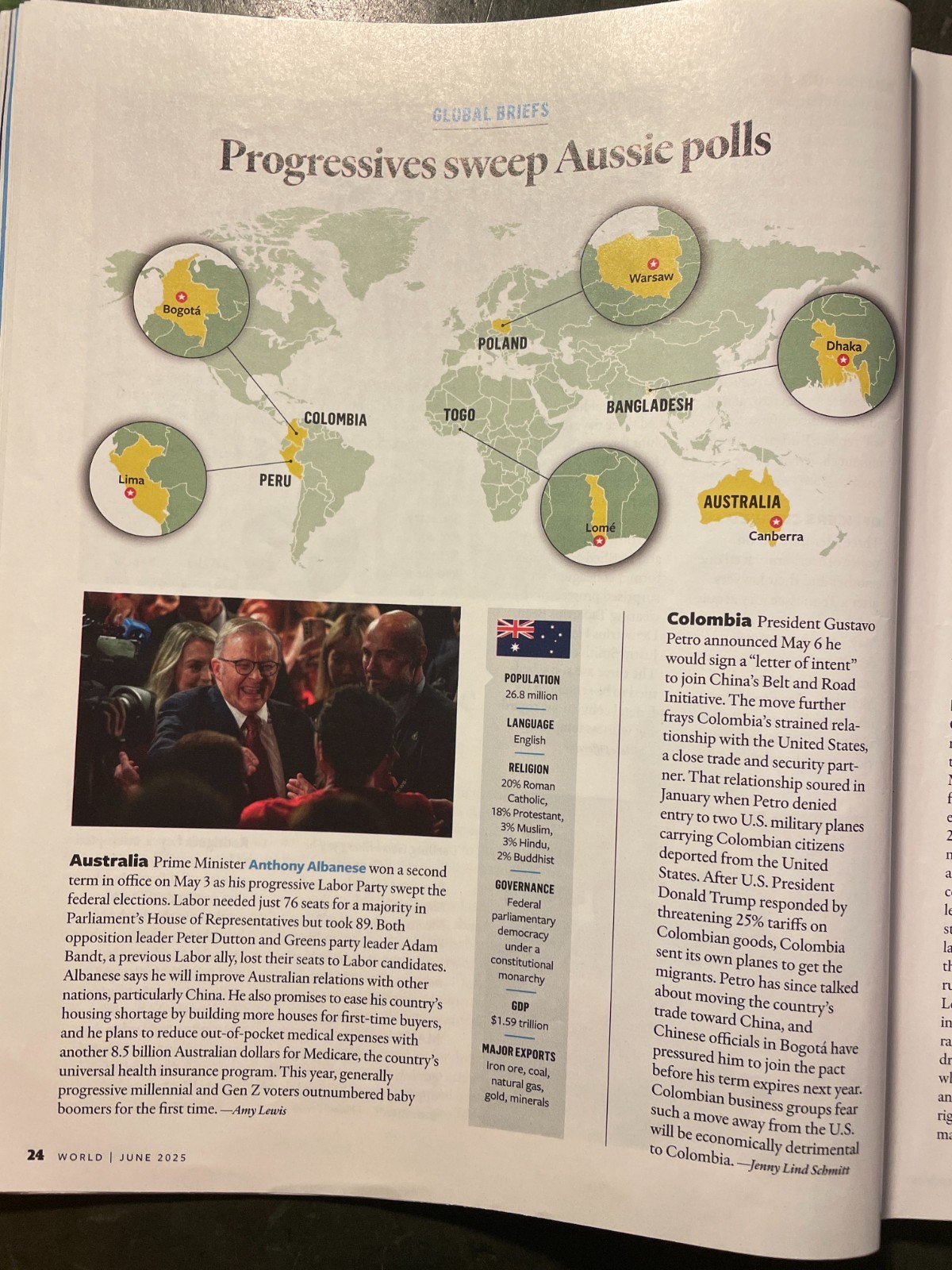World Magazine May June July 2025 (Lot of 3)