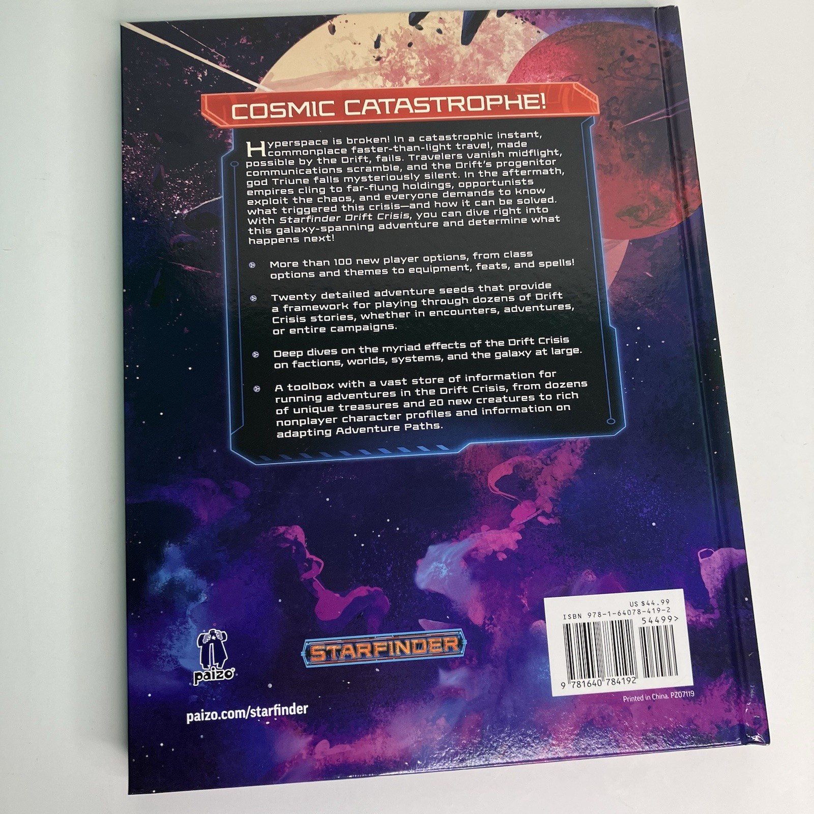 Starfinder: Drift Crisis Hardcover Rulebook – Paizo 2022 Science Fantasy RPG