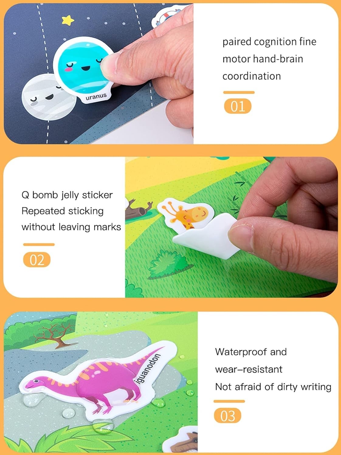 Interactive 6 Pack Reusable Sticker Books – Creative Travel Toys for Young Kids