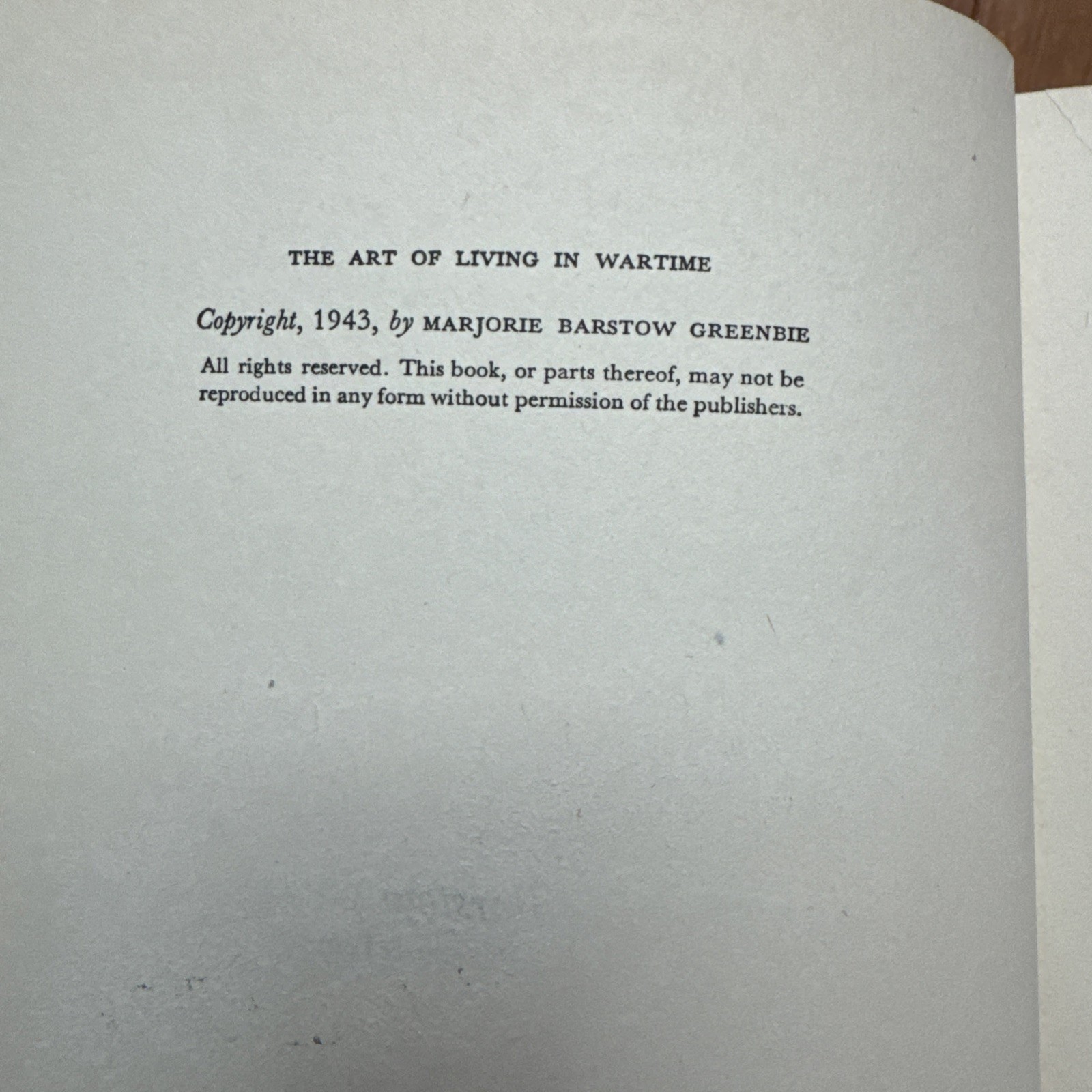 “Art Of Living In Wartime,” By Greenbie (Survival & Enduring)