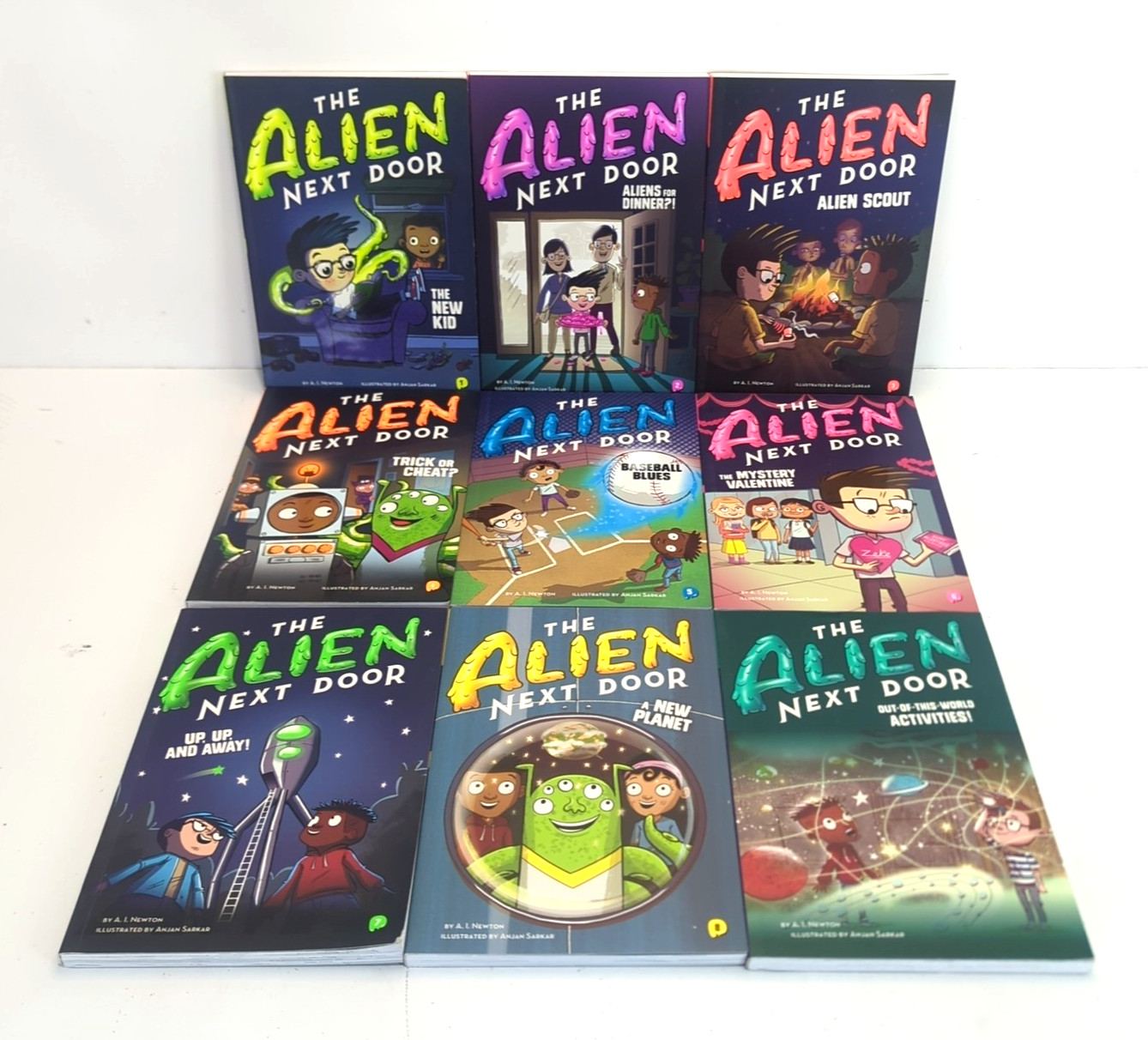 Little Bee Books The Alien Next Door By A.I. Newton Lot of 9 Kids Books Used