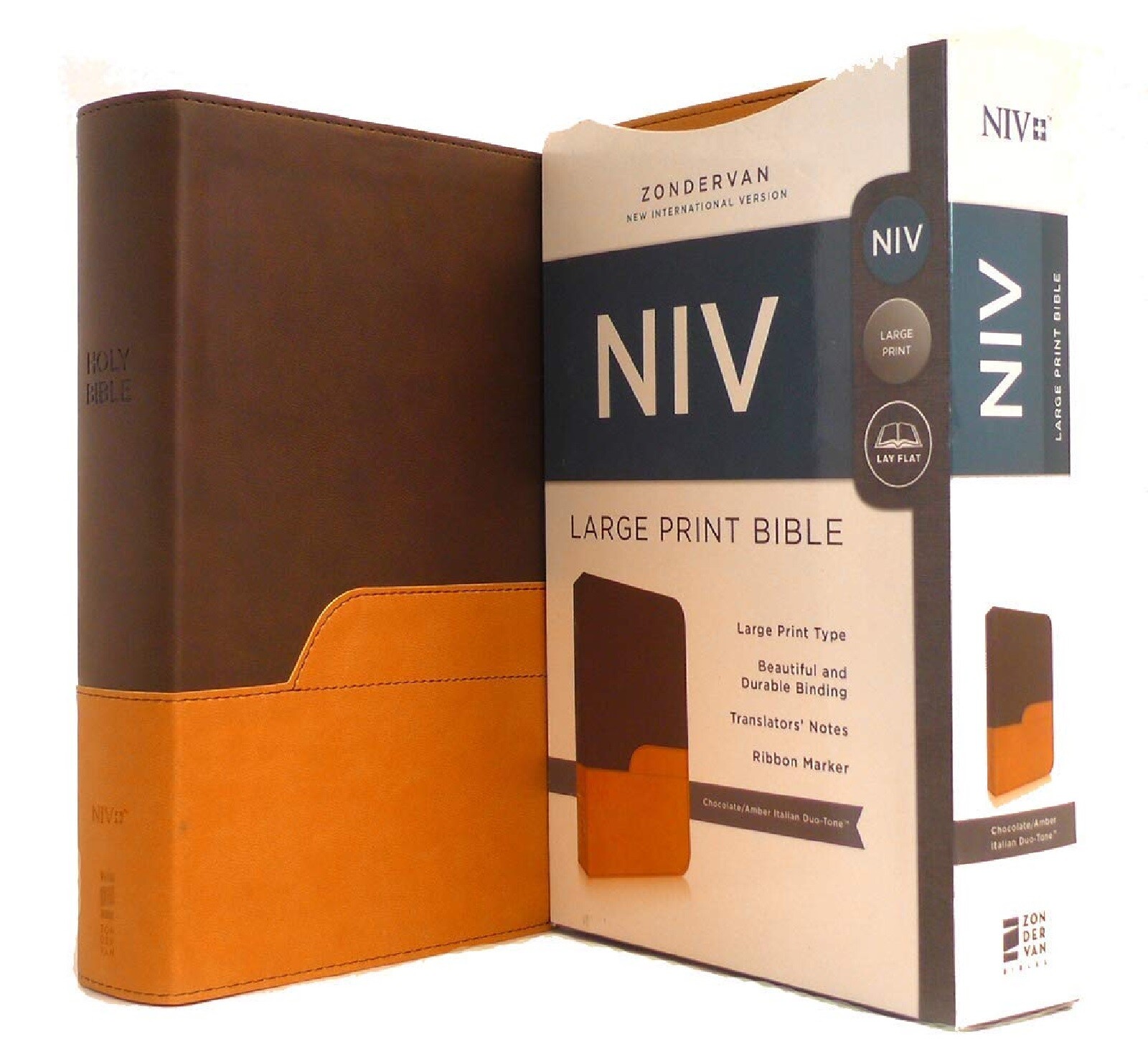 5 Bibles NIV Bible Large Print DuoTone free shipping in shrink wrap BRAND NEW!!!