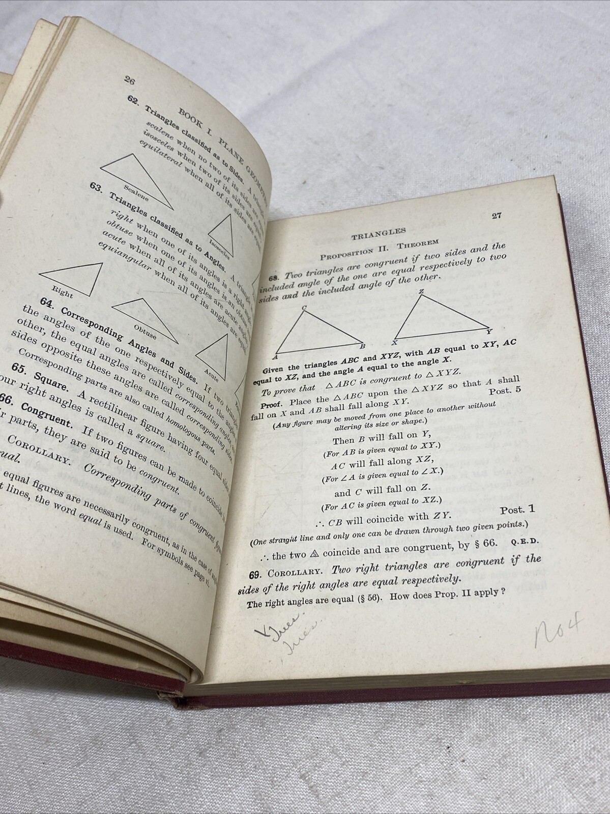 Plane Geometry 1888 1938 George Wentworth David Smith Math Textbook 297 Pages