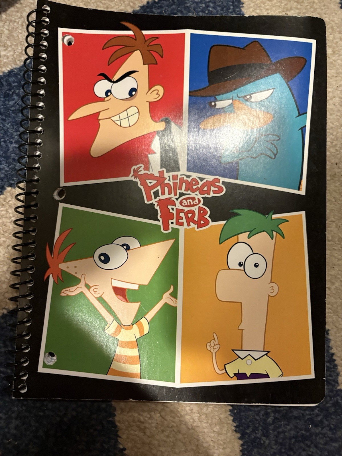 Disney XD Phineas And Ferb 1 Subject Notebook -80 pages 10.5 in X 8 in. -NEW!