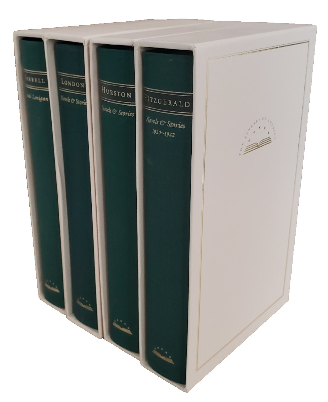 The Library of America 4 Green Vol Lot Slipcases 4 Contemporary Authors As New