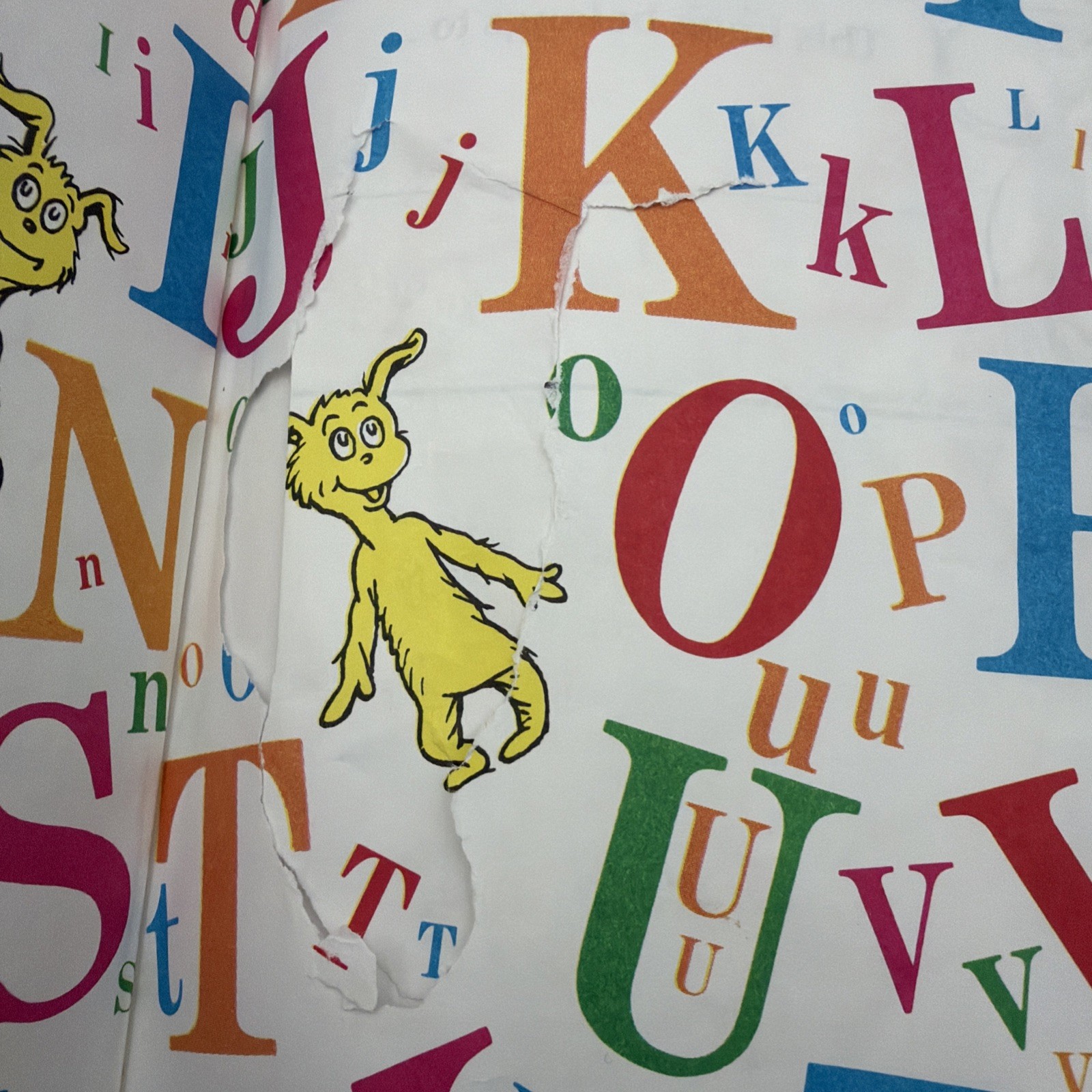 Dr Suess ABC Book 1963 Beginner Book Vintage White Hardcover