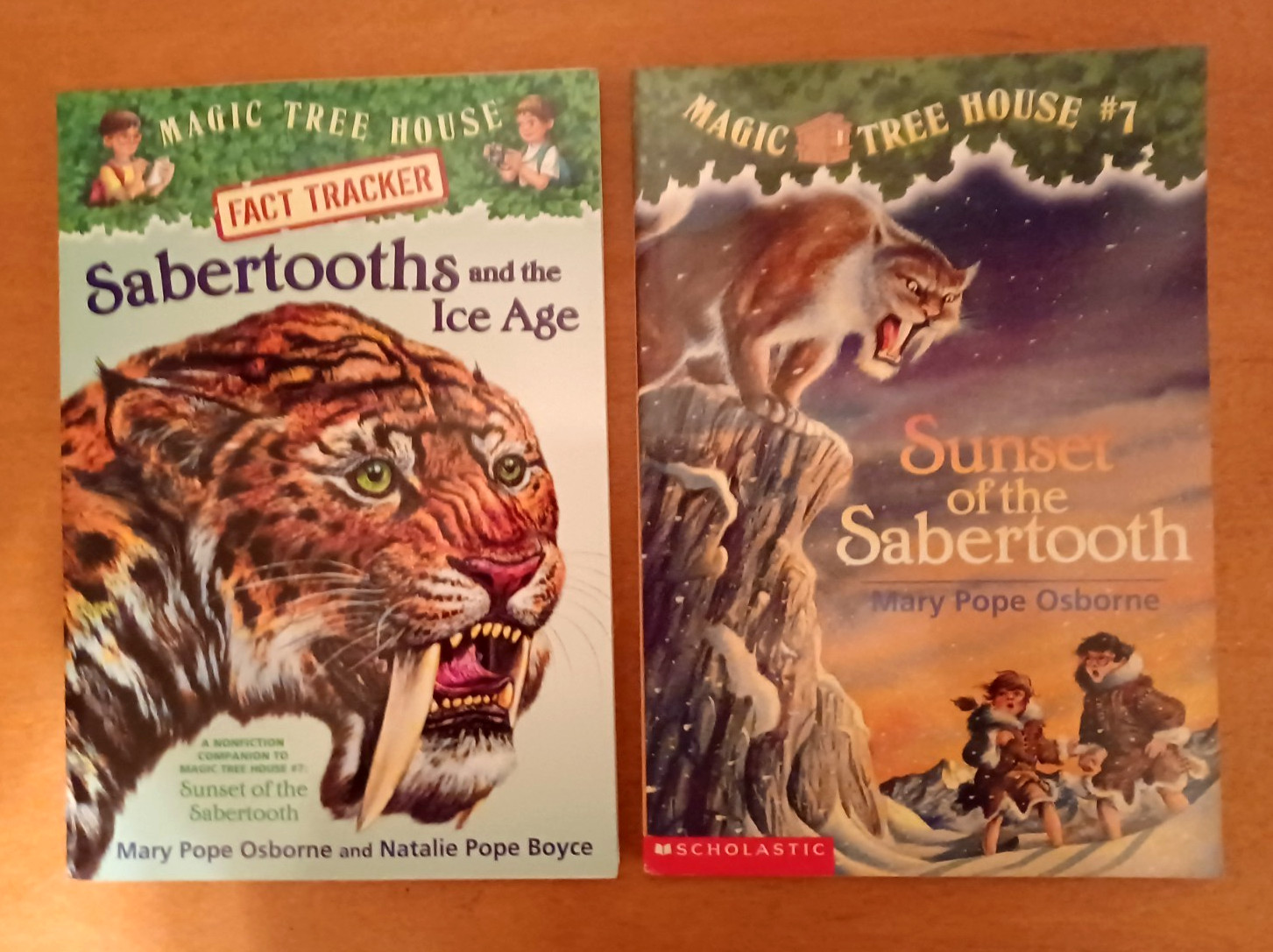 Sunset of the Sabertooth & nonfiction companion-Mary Pope Osborn-free shipping