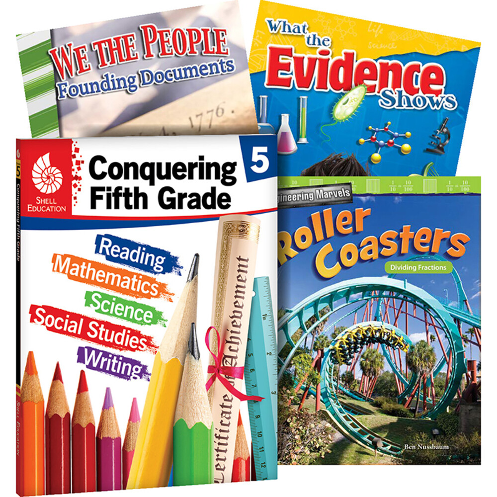 SHELL EDUCATION SEP100713 Conquering Fifth Grade 4-Book Set