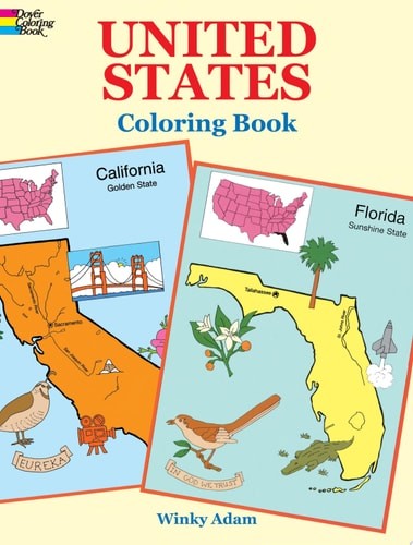 United States Coloring Book (Dover American History Coloring Books), Winky Adam,