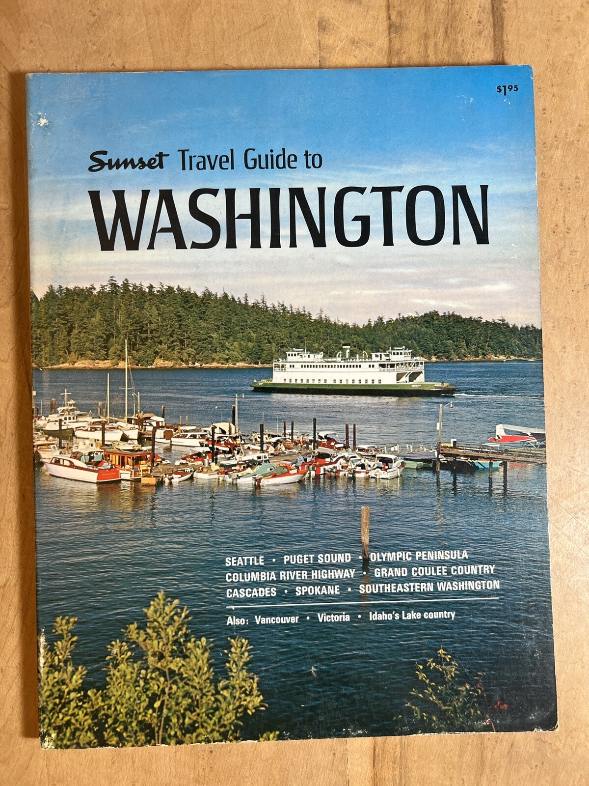 Vintage Sunset Travel Guide to Washington 1969 Black & White Photos Maps Text